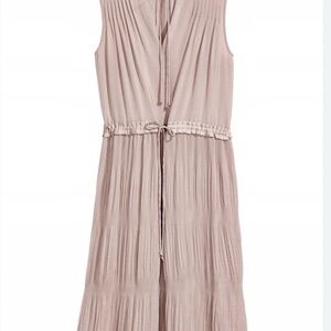 H&M Sleeveless Dusty Pink Pleated Dress sz 10